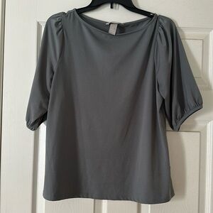 H&M gray work/dressy blouse